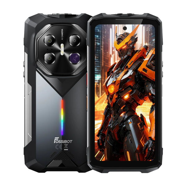 FOSSiBOT F113 mit 64MP Long-Range Nachtsichtkamera, 6,78" 120Hz FHD+, 36GB+256GB, MediaTek Dimensity 7050, 50MP+32MP Kameras, 20000mAh Akku, 50m Hochleistungs-Taschenlampe, Farbige Ambientebeleuchtung mit Musikrhythmus, 5G Rugged Smartphone